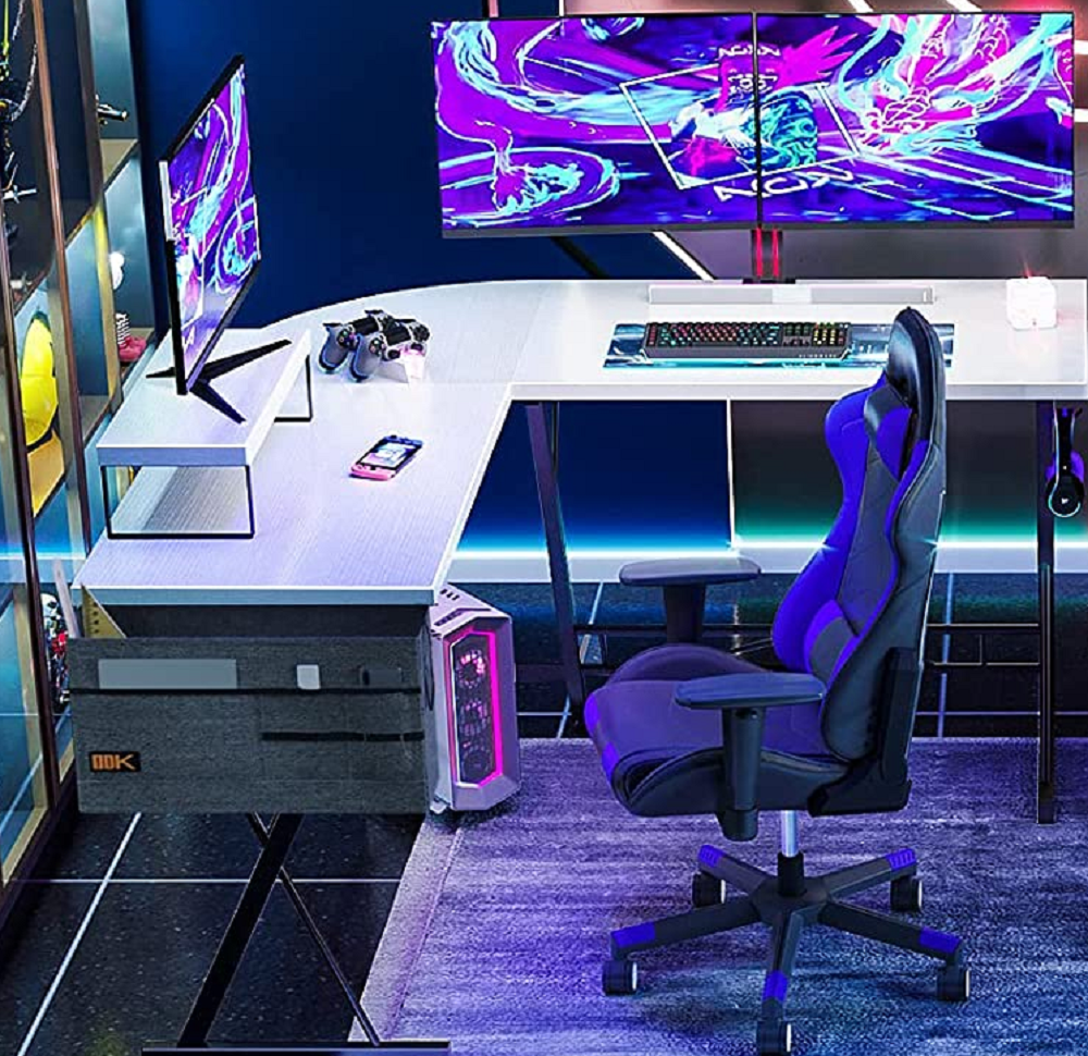 Casaottima Gaming Desk L-Shaped Computer Desk